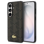 Custodia magnetica Samsung Galaxy S26 Lacoste PVC Blend Monogram Gold Logo - Marrone