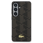 Custodia magnetica Samsung Galaxy S26 Lacoste PVC Blend Monogram Gold Logo - Marrone