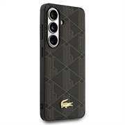 Custodia magnetica Samsung Galaxy S26 Lacoste PVC Blend Monogram Gold Logo - Marrone