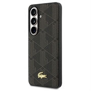 Custodia magnetica Samsung Galaxy S26+ Lacoste PVC Blend Monogram Gold Logo - Marrone
