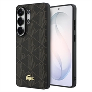 Custodia magnetica Samsung Galaxy S26 Ultra Lacoste PVC Blend Monogram Gold Logo - Marrone