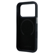 Custodia MagSafe Lacoste in PVC Petit Pique semi-avvolgente con effetto goffrato per iPhone 18 Pro - Nera