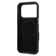 Custodia MagSafe Lacoste in PVC Petit Pique semi-avvolgente con effetto goffrato per iPhone 18 Pro - Blu