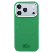 Custodia MagSafe Lacoste in PVC Petit Pique semi-avvolgente con effetto goffrato per iPhone 18 Pro - Estragon