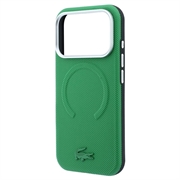 Custodia MagSafe Lacoste in PVC Petit Pique semi-avvolgente con effetto goffrato per iPhone 18 Pro - Estragon