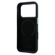 Custodia MagSafe Lacoste in PVC Petit Pique semi-avvolgente con effetto goffrato per iPhone 18 Pro - Estragon