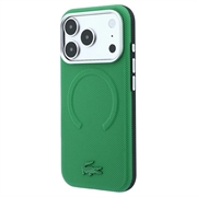 Custodia MagSafe Lacoste in PVC Petit Pique semi-avvolgente con effetto goffrato per iPhone 18 Pro - Estragon