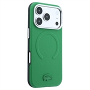 Custodia MagSafe Lacoste in PVC Petit Pique semi-avvolgente con effetto goffrato per iPhone 18 Pro - Estragon