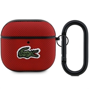 Custodia AirPods 4 Lacoste Petit Pique Croc Logo Patch - Rossa