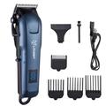 Langba Tagliacapelli digitale per cani e gatti / Trimmer elettrico per animali domestici con 4 pettini per limitare i peli - Blu