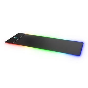Tastiera/Mouse Pad RGB antiscivolo di grandi dimensioni con caricatore wireless da 15W - Nero