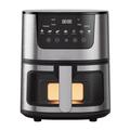 Friggitrice multifunzione in acciaio inox di grande capacità con finestra di visualizzazione - 1500W, 7L