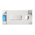 Pad da scrivania di grandi dimensioni con caricatore wireless da 15W per smartphone/auricolari - Grigio