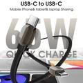 Cavo USB-C intrecciato Ldnio LC122-C per ricarica rapida - 1m, 65W - Grigio