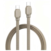 Cavo USB-C intrecciato Ldnio LC212C per ricarica rapida - 2m, 65W - Oro titanio