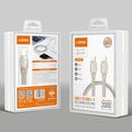 Cavo USB-C intrecciato Ldnio LC212C per ricarica rapida - 2m, 65W - Oro titanio