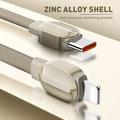 Cavo intrecciato Ldnio LC212i USB-C-Lightning a ricarica rapida - 2m, 30W - Oro titanio