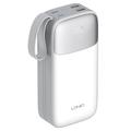Power bank Ldnio PQ30 con cavi USB-C/Lightning - 30000mAh - Bianco