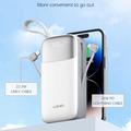 Power bank Ldnio PQ30 con cavi USB-C/Lightning - 30000mAh - Bianco