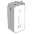 Power bank portatile Ldnio PQ50 - 50000 mAh, cavi USB-C/Lightning - Bianco