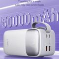 Power bank portatile Ldnio PQ50 - 50000 mAh, cavi USB-C/Lightning - Bianco