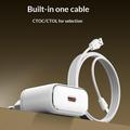 Caricabatterie rapido GaN Ldnio Q1415 da 45W con USB-C e cavo USB-C da 1.2m - Bianco