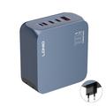 Caricabatterie rapido Ldnio Q8 da 100W con tecnologia GaN - 3 porte USB-C, USB-A, Lightning - Blu