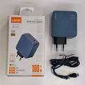 Caricabatterie rapido Ldnio Q8 da 100W con tecnologia GaN - 3 porte USB-C, USB-A, Lightning - Blu