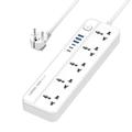 Multipresa Ldnio SC5614 con 5 prese di corrente e 6 porte USB - 2m, spina UE