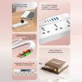 Multipresa Ldnio SC5614 con 5 prese di corrente e 6 porte USB - 2m, spina UE