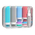 Set di bottiglie da viaggio in silicone a tenuta stagna con contenitore