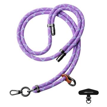 Cordino telefonico universale a strisce Leeu Design - 160cm, 8mm - viola