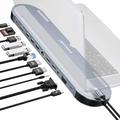 Lemorele TC28 Hub USB-C 12 in 1 / Docking Station - Argento / Grigio
