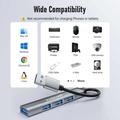 Hub USB 3.0 Lemorele TC53 Compact 4-in-1 - Grigio
