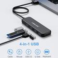 Hub USB 3.0 Lemorele TC55 Slim a 4 porte - Nero