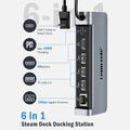 Stazione di ricarica Lemorele X23L 6 in 1 per Steam Deck, Nintendo Switch e ASUS ROG Ally