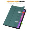 Custodia Smart Folio per Lenovo Idea Tab Plus serie Tri-Fold - Verde scuro