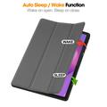 Custodia Smart Folio per Lenovo Idea Tab Plus Serie Tri-Fold - Grigia
