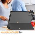 Custodia Smart Folio per Lenovo Idea Tab Plus Serie Tri-Fold - Grigia