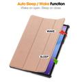 Custodia Smart Folio serie Tri-Fold per Lenovo Idea Tab Pro Gen 2 - Oro rosa