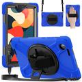 Custodia con Cinturino da Polso Heavy Duty 360 per Lenovo Tab K9 - Blu / Nero