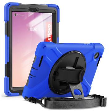 Custodia con Cinturino da Polso Heavy Duty 360 per Lenovo Tab M8 Gen 4 - Blu