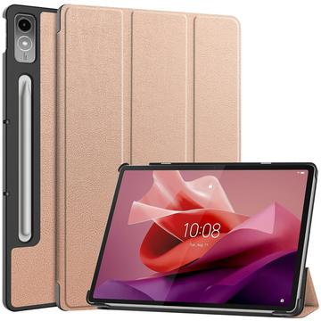 Custodia Smart Folio serie Tri-Fold per Lenovo Tab P12 - Rosa Oro