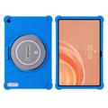 Custodia in silicone antiurto per Lenovo Tab Plus Gen 2 con porta-matita - Blu scuro