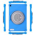 Custodia in silicone antiurto per Lenovo Tab Plus Gen 2 con porta-matita - Blu scuro
