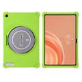 Custodia in silicone antiurto per Lenovo Tab Plus Gen 2 con porta-matita - Verde