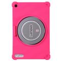 Custodia in silicone antiurto per Lenovo Tab Plus Gen 2 con porta-matita - Rosa shocking
