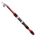 Leo 28257 Canna da pesca telescopica in fibra di vetro da 1.73m - Rosso