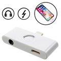 iPhone X Lightning & 3.5mm Audio Adapter with Home Button - Silver