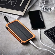 Lippa 10000mAh Banca di energia solare - 2x USB-A - Nero